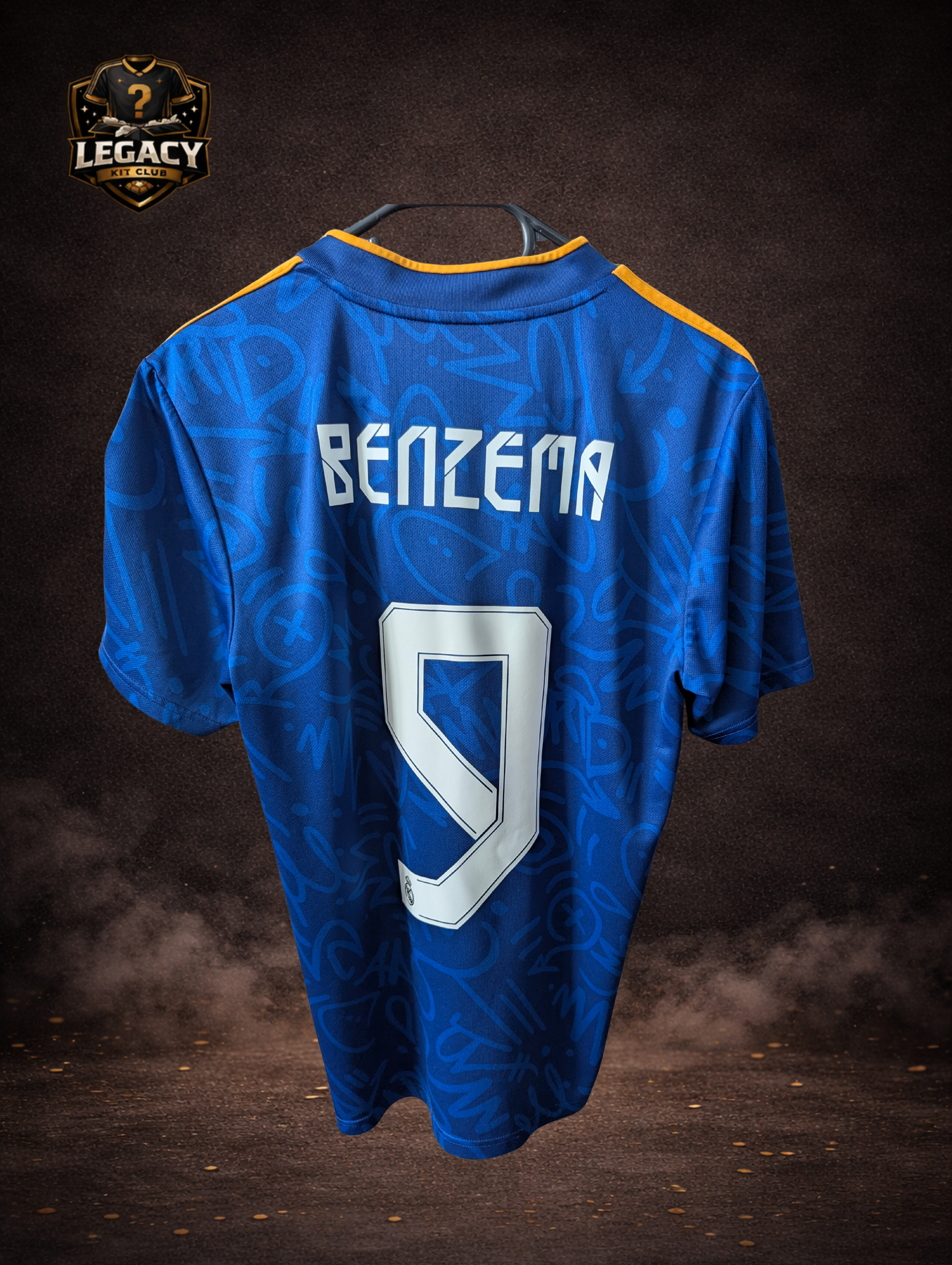 Maillot Real Madrid extérieur floqué Benzema saison 2021/2022 - S - Legacy Kit Club