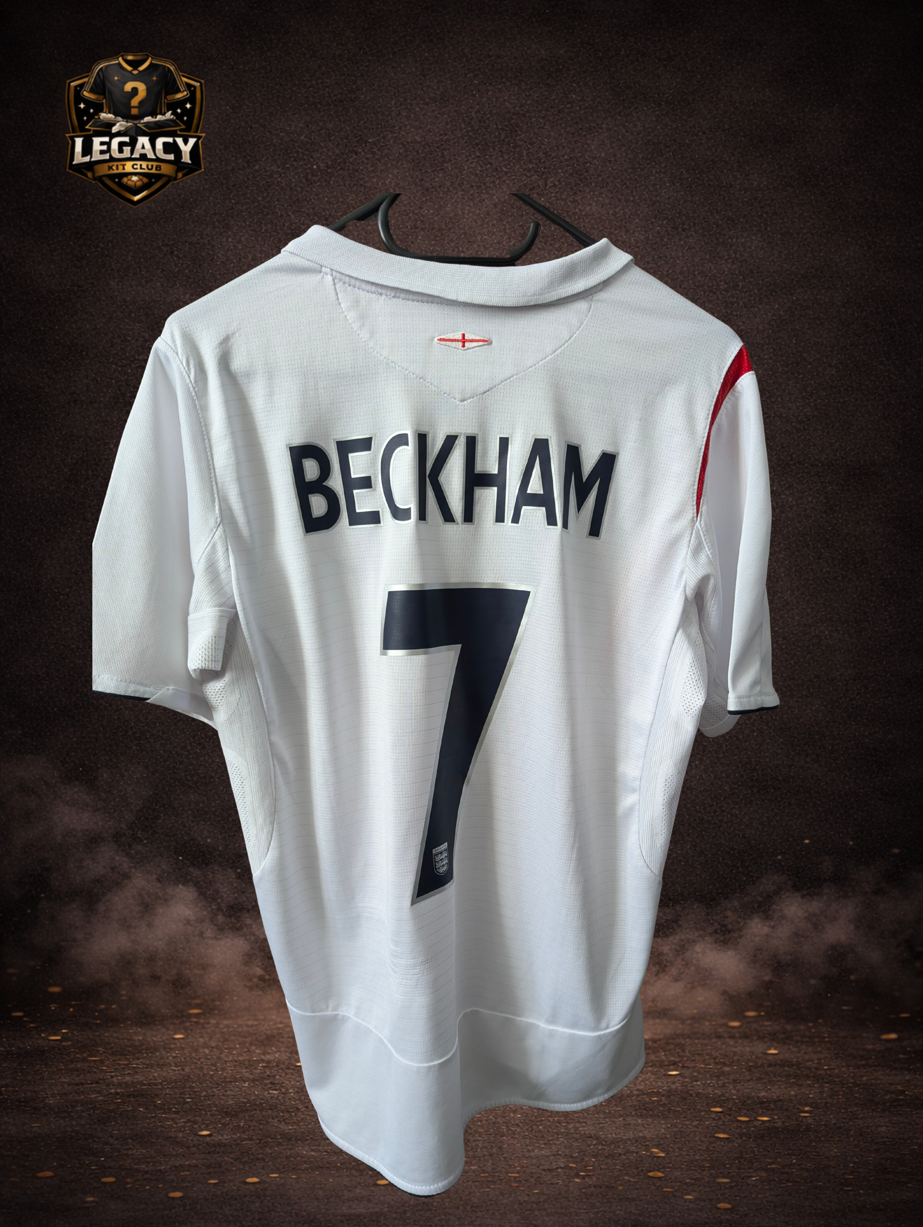 England home shirt flocked Beckham 2005/2006 season - S
